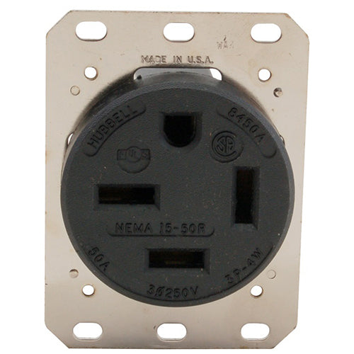 8450A Hubbell - High-Quality 250V Receptacle alternate view 1 8450A Hubbell - High-Quality 250V Receptacle alternate view 1